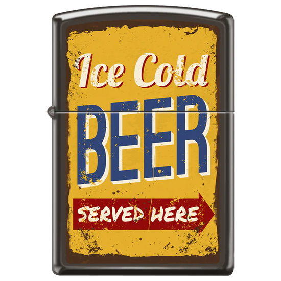 Zippo Lighter - Ice Cold Beer Sold Here