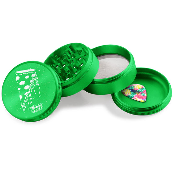 Beamer Aircraft Grade Aluminum 63MM Grinder - Flying Pizza - Green