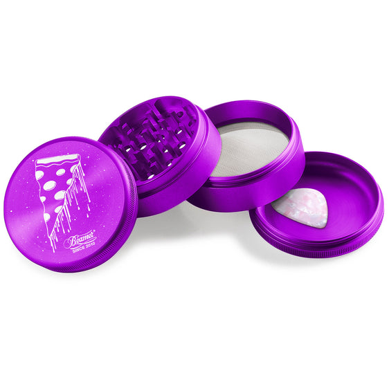Beamer Aircraft Grade Aluminum 63MM Grinder - Flying Pizza - Purple