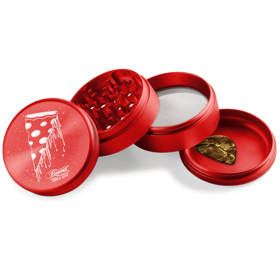 Beamer Aircraft Grade Aluminum 63MM Grinder - Flying Pizza - Red