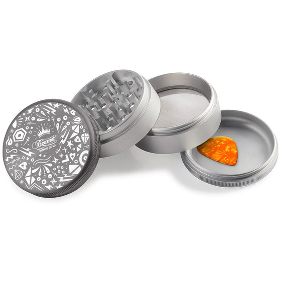 Beamer Aircraft Grade Aluminum 63MM Grinder - Royal Shapes - Gray & Silver