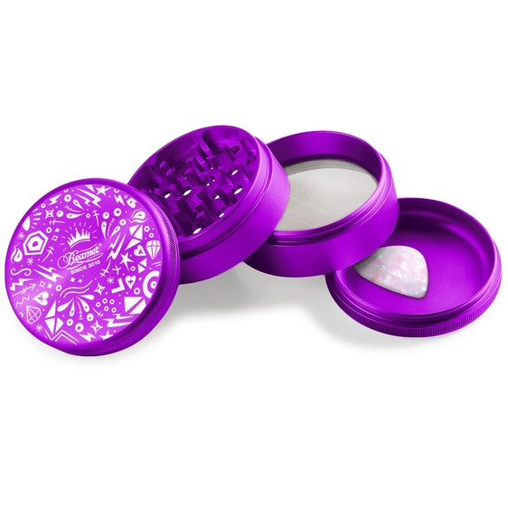 Beamer Aircraft Grade Aluminum 63MM Grinder - Royal Shapes - Purple