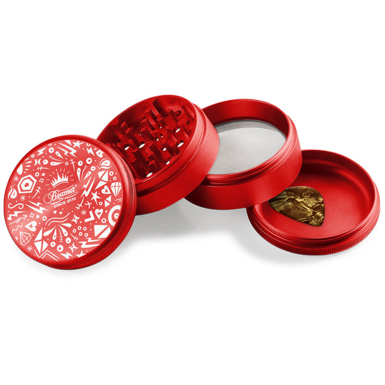 Beamer Aircraft Grade Aluminum 63MM Grinder - Royal Shapes - Red