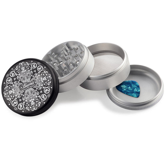 Beamer Aircraft Grade Aluminum 63MM Grinder - Trippy Jewelz - Black & Silver