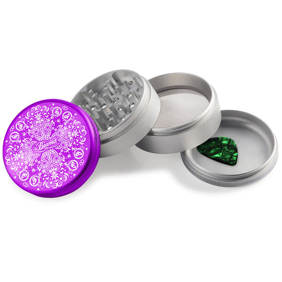Beamer Aircraft Grade Aluminum 63MM Grinder - Trippy Jewelz - Purple & Silver