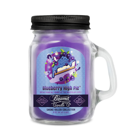 Beamer Candle Co Smoke Killer Collection - USA Made Candle 4 oz Blueberry High Pie