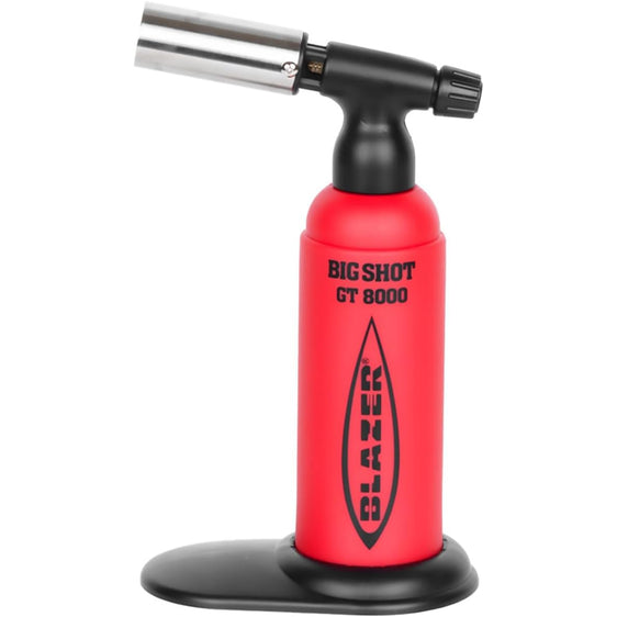 The Big Shot Anti-Flare Butane Torch Lighter by Blazer - Red & Black