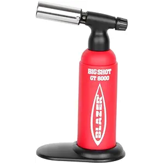 The Big Shot Anti-Flare Butane Torch Lighter by Blazer - Red & White