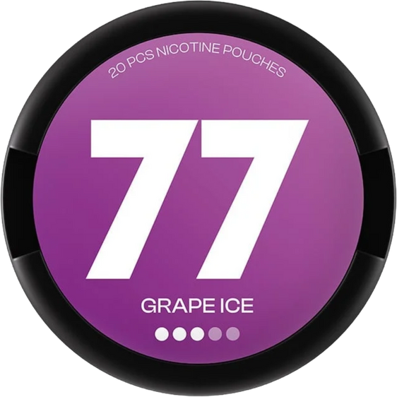 77 Grape Ice Nicotine Pouches – 10mg (5 Pack)