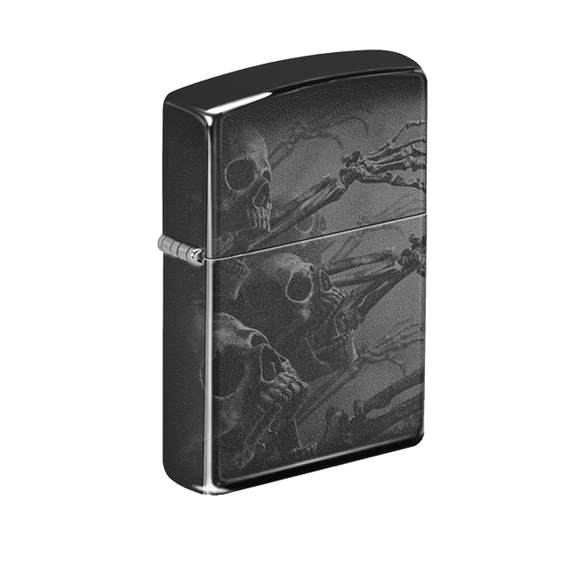 Zippo Lighter - Zombie Skeletons Black Finish