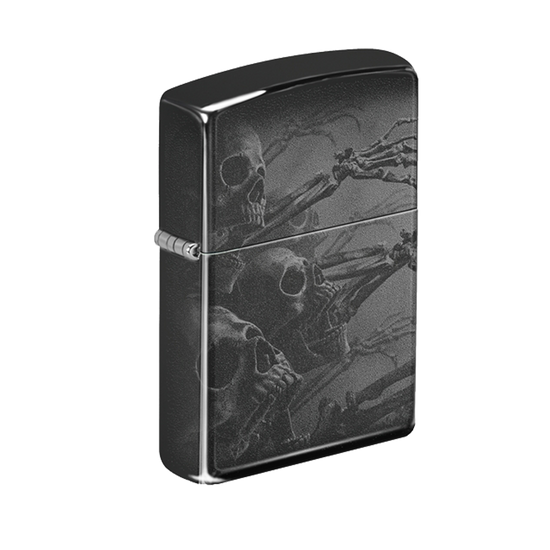 Zippo Lighter - Zombie Skeletons Black Finish