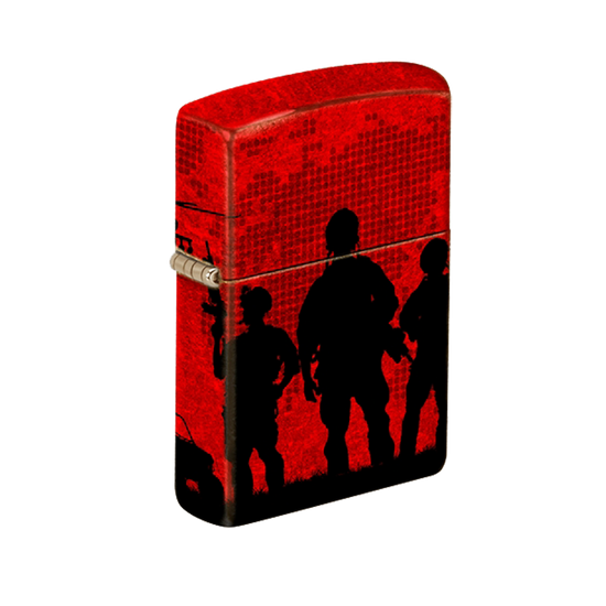 Zippo Lighter - Soldiers Red Sky
