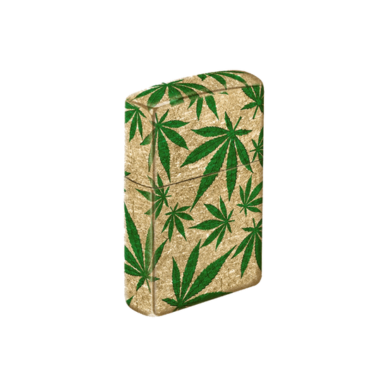 Zippo Lighter - Cannabis Brass Finish