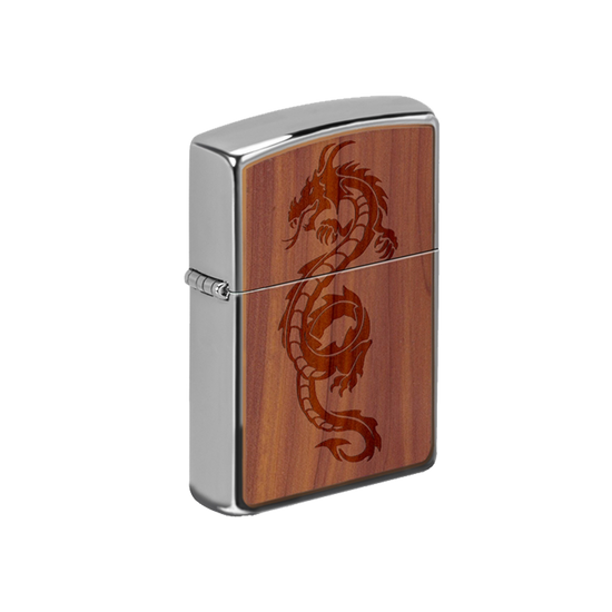Zippo Lighter - Woodchuck Dragon on Cedar
