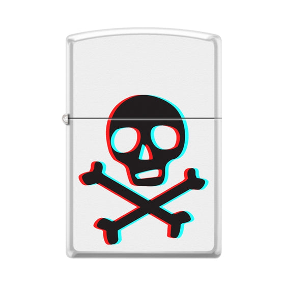 Zippo Lighter - Glow in the Dark Skull & Crossbones
