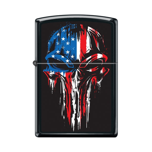 Zippo Lighter - Punisher Flag Skull