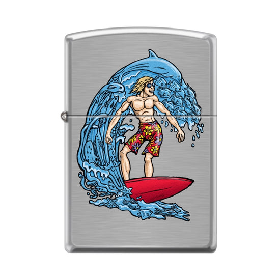 Zippo Lighter - Surfer & Dolphin