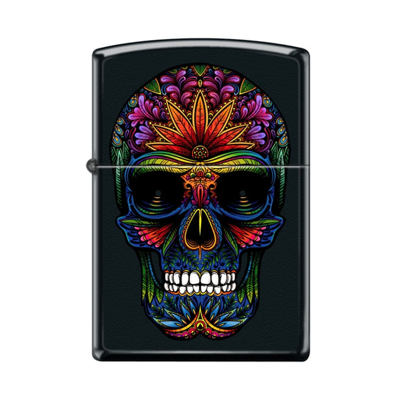 Zippo Lighter - Tropical Sugar Skull
