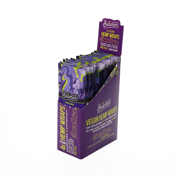 Beamer Vegan Hemp Wraps - 4 Packs - Grape Juice