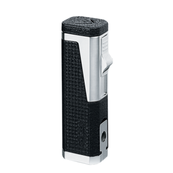 Vector Urbano Triple Flame Torch Lighter with Cigar Punch - Black Crackle