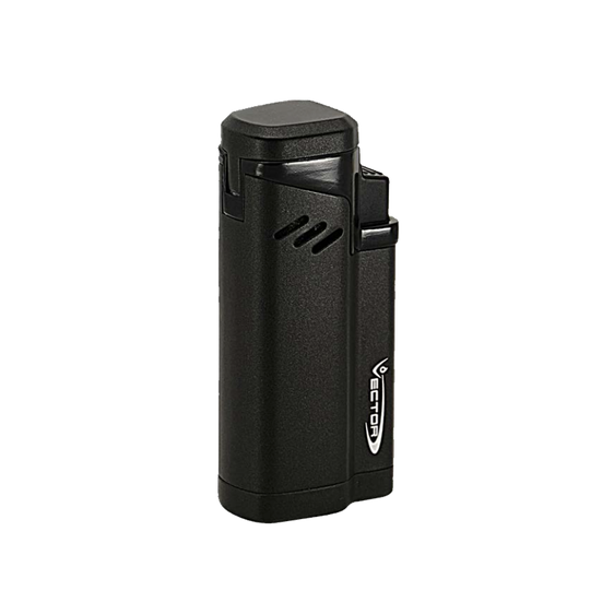 Vector Empire Quad Flame Lighter - Metallic Black
