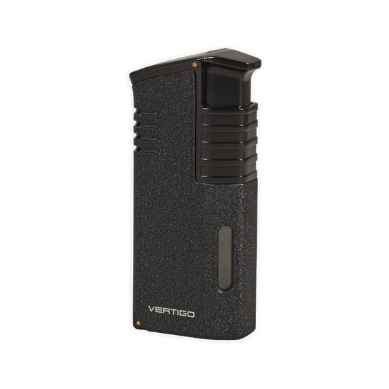 Vertigo Mechanic Triple Torch Lighter w/ Cigar Punch - Black Crackle