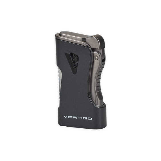 Vertigo Nitro Double Torch Lighter with Cigar Punch - Black