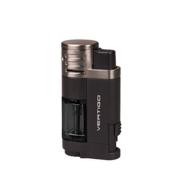 Vertigo Booster Quadflame Torch Lighter - Gunmetal Charcoal