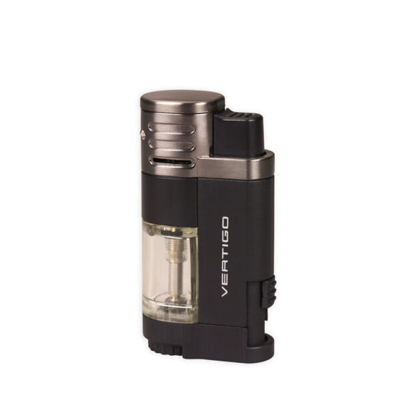 Vertigo Booster Quadflame Torch Lighter - Gunmetal Clear