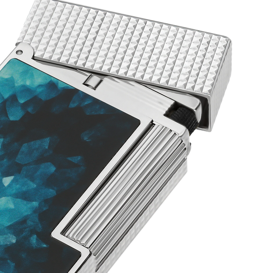 S.T. Dupont Ligne 2 Géode Lacquered Lighter — Blue