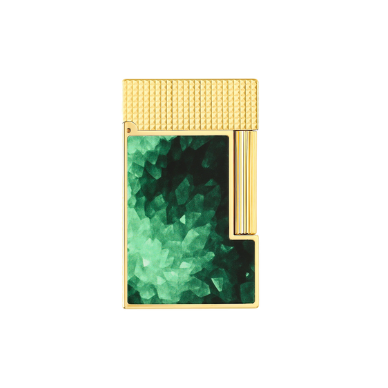 S.T. Dupont Ligne 2 Géode Lacquered Lighter — Green