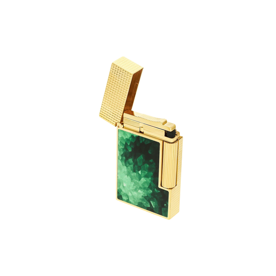 S.T. Dupont Ligne 2 Géode Lacquered Lighter — Green