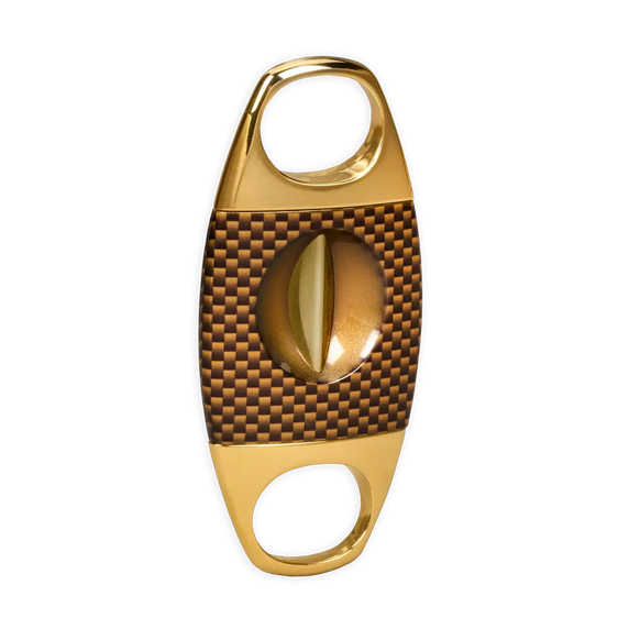 Lotus Jaws Serrated V-Cut Cigar Cutter Black and carbon Gold