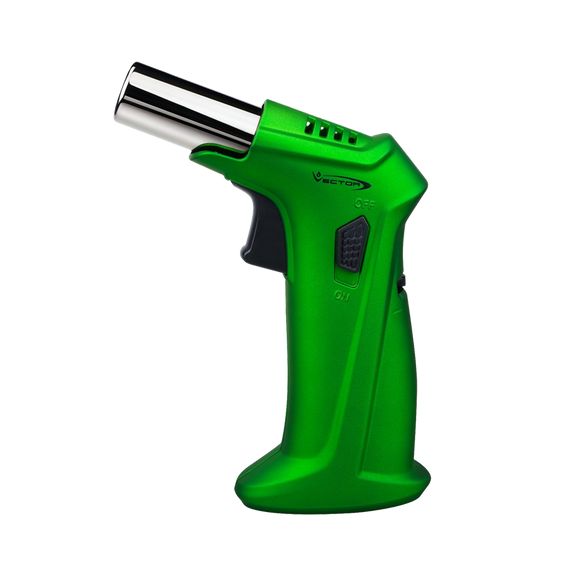 Vector Clash Jet Torch Table Lighter - Green Rubber Matte
