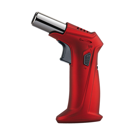 Vector Clash Jet Torch Table Lighter - Red Rubber Matte