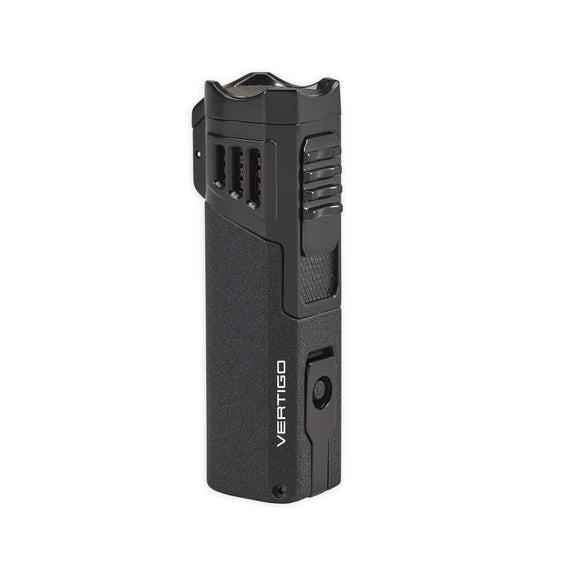 Vertigo Crown Quad Flame Torch Lighter - Black