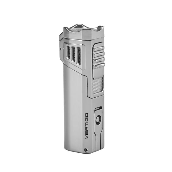 Vertigo Crown Quad Flame Torch Lighter - Chrome