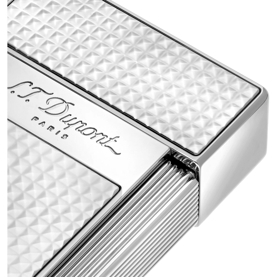 S.T. Dupont Biggy Diamond Head Lighter – Silver
