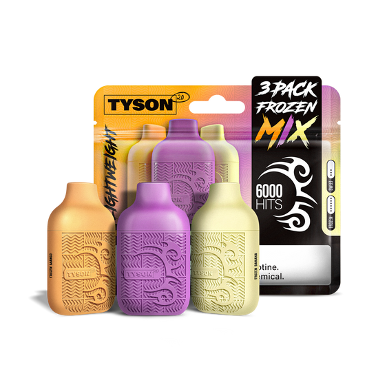Tyson 2.0 Lightweight 6000 Hits 3 Pack Vape Frozen Mix
