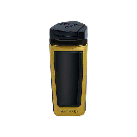 Vector Icon II Electric Triple Flame Torch Lighter Gold Satin