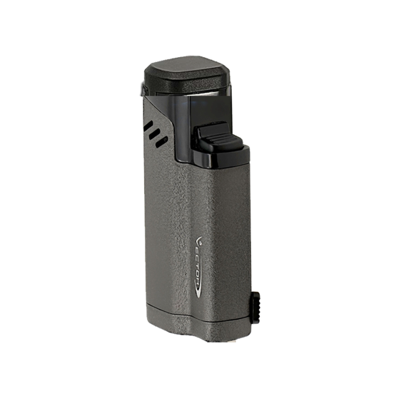 Vector Empire Quad Flame Lighter - Gray Crackle Matte