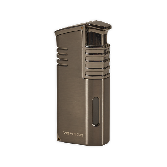 Vertigo Mechanic Triple Torch Lighter w/ Cigar Punch - Gunmetal