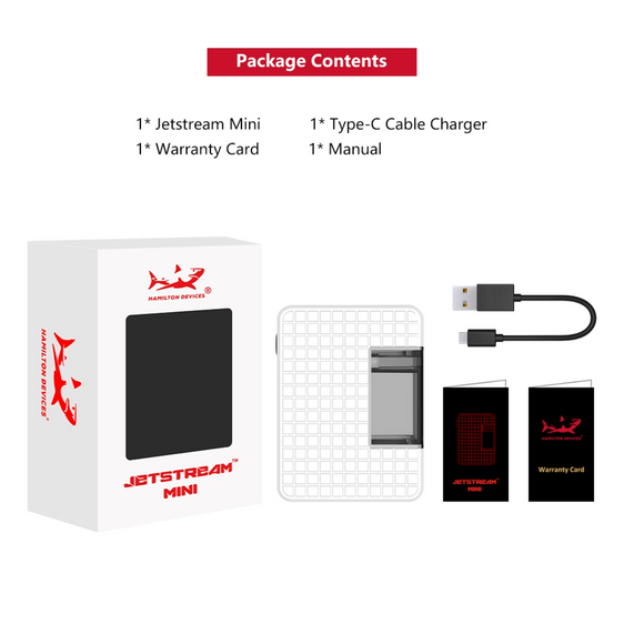 Hamilton Devices Jetstream Mini - Self-Propelling 510 Vape Battery - White