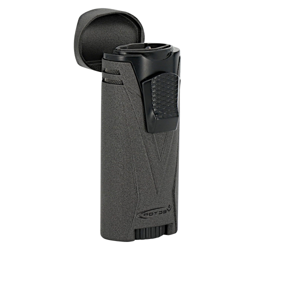Vector Ironquad Quad Flame Lighter - Gray Crackle Matte