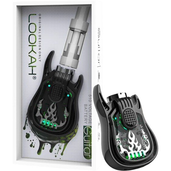 Lookah Guitar - 510 Vape Battery - Black