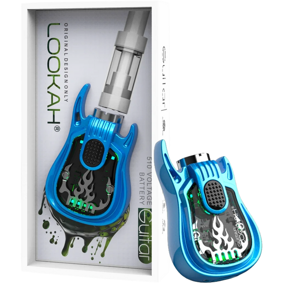 Lookah Guitar 510 Vape Cart Battery - Blue