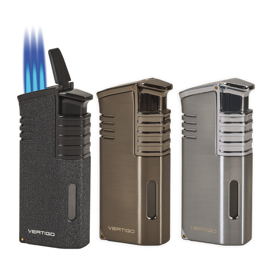 Vertigo Mechanic Triple Torch Lighter w/ Cigar Punch
