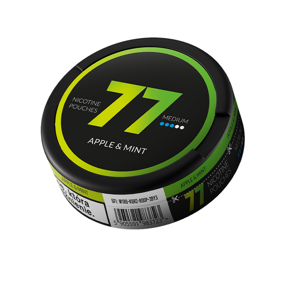 77 Nicotine Pouches Apple Mint 10mg - 5 Pack