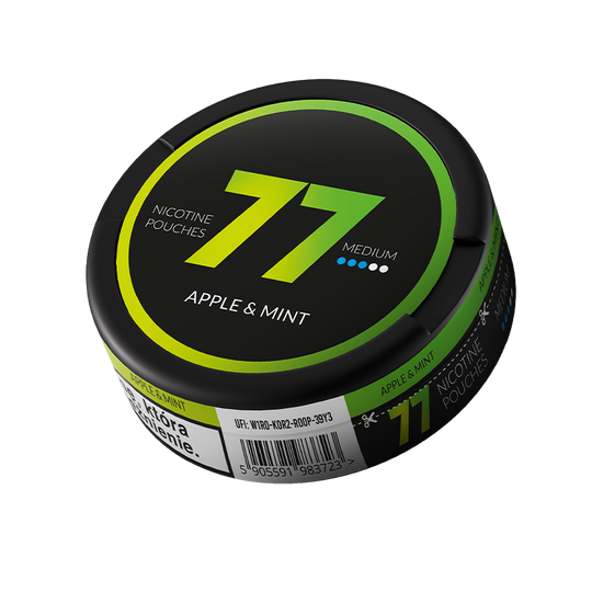 77 Nicotine Pouches Apple Mint 10mg - 5 Pack