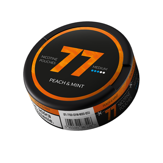 77 Nicotine Pouches Peach Mint 10mg - 5 Pack